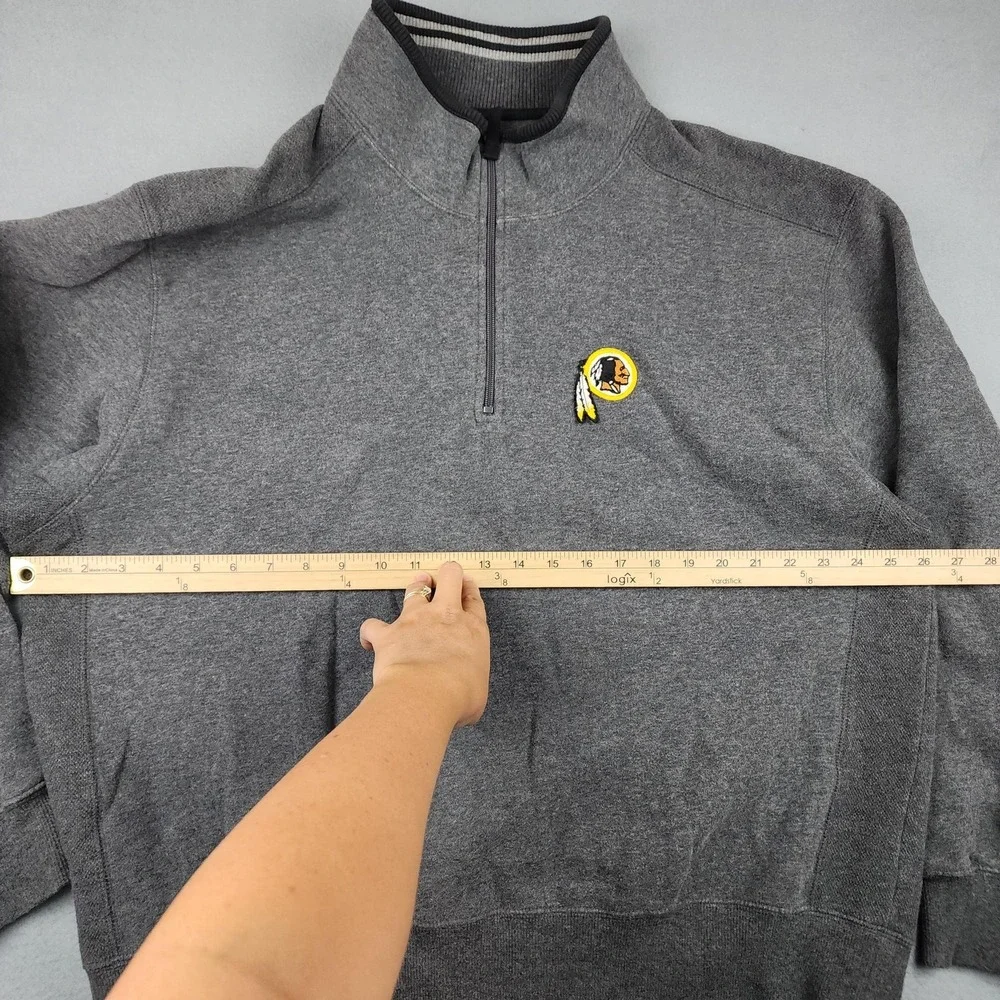 Washington Redskins Sweatshirt Mens 2XL Gray NFL Football IZOD 1/4 Zip Pullover